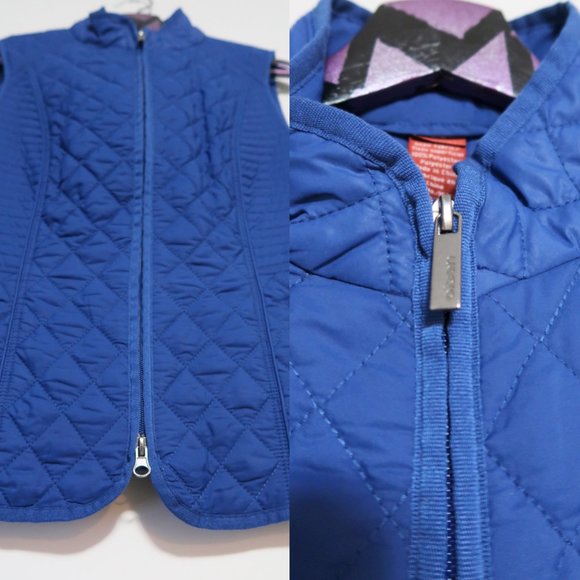 Olsen Europe Royal Blue Quilted Vest Small - Picture 5 of 8